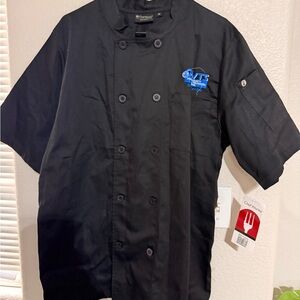 Black Chef Works Short Sleeve Chef Coat